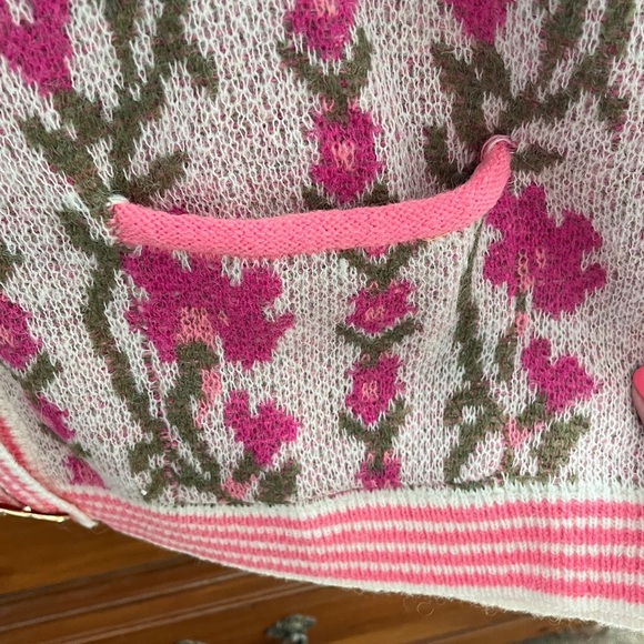So Me Pink and White Patterned Sweater Size XL NWT - Picture 4 of 11